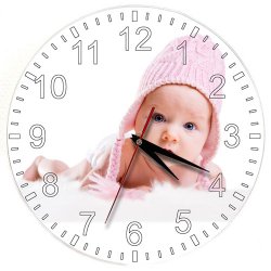Стеклянные настенные часы с фотографией Вашего ребенка